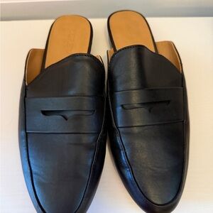 J. Crew Black Leather Flats